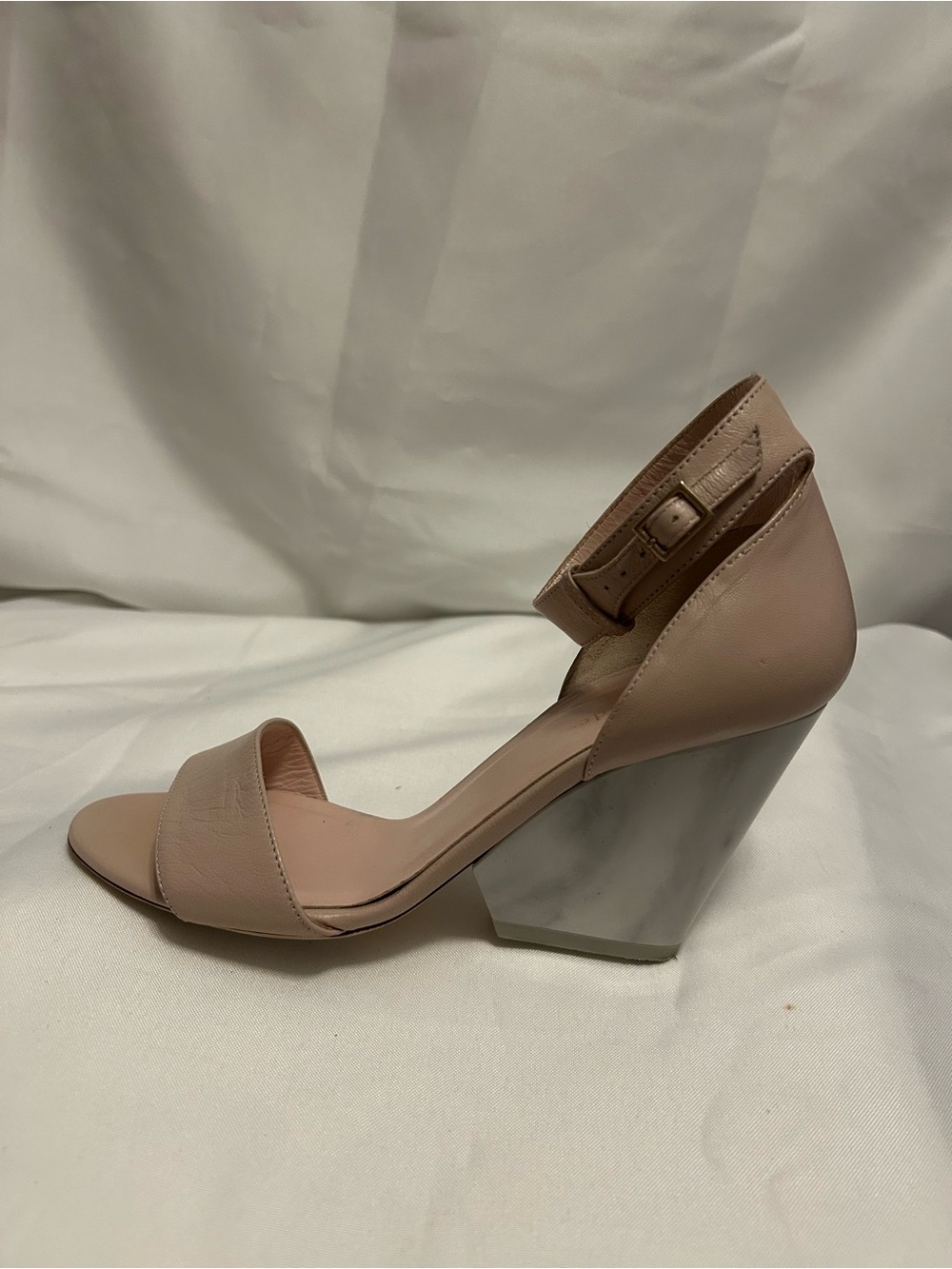 Kate Spade Blush Pink Ankle-Strap Wedge Sandals